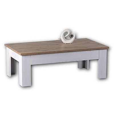 Stella Trading Table Basse Romance Light avec tiroir Aspect mélèze San Remo & Sibiu-Style Maison de Campagne pour Votre Salon, Chêne, Marron, 115 x 40 x 65 cm
