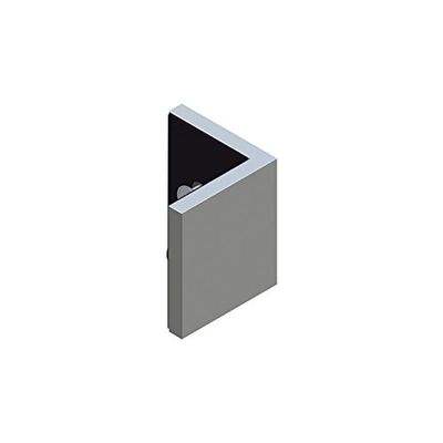 Next - Conector angular de cristal de 90°, latón cromado pulido