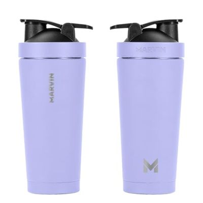MARVIN Thermos Bouteille d'eau en acier inoxydable - Conserve au froid pendant 12 heures - Conserve au chaud pendant 8 heures - Bouteille d'eau en acier inoxydable sans BPA - Couvercle anti-fuite