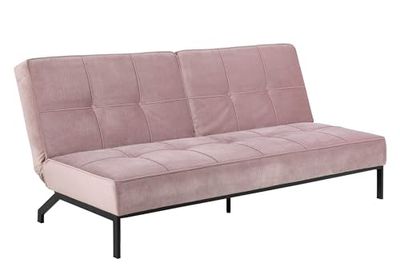 AC Design Furniture Bent Divano Letto, Metallo, Rosa Antico, B: 198 x H: 87 x T: 95 cm