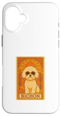 Bichon Vintage Pop Art Nouveau Tarot Card Bichon Frise Case for iPhone 16 Plus