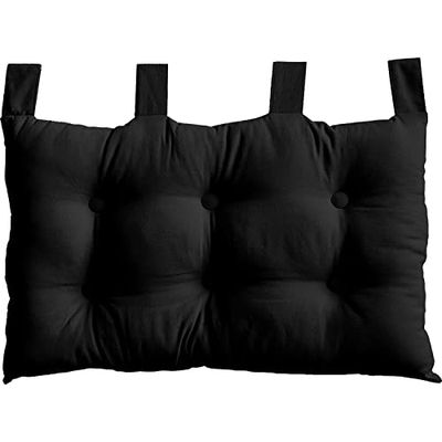ED ENJOY HOME 2007CHTL070045 - Testiera da Letto in Tessuto, 70 x 9 x 45 cm, Tessuto, Nero, 9 X 45 CM