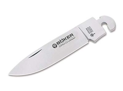 Böker Manufaktur Solingen Unisex – Cuchillo para Adultos BÖKER Optima Drop-Point-Klinge CRUWEAR, Plata, 9
