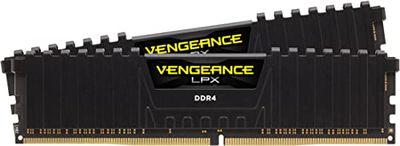 Corsair Vengeance Lpx CMK16GX4M2B3200C16 Pamięć Ram, Czarny, 2 x 8 GB