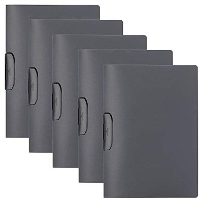 Durable 229557 – Confezione di 25 cartelline con clip girevole di apertura laterale, Capacità 1 – 30 fogli, formato A4, colore: grigio antracite