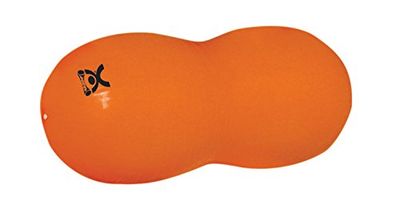 CanDo Gymnastiekrol/motoriekbal/fitnessbal in pindavorm - Peanut Ball - oranje, 50 cm x 100 cm