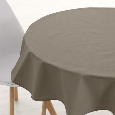 BELUM Nappe Ronde diamètre 140 Anti-Taches 100% Coton résiné, Nappe Non tissée, Nappe au Toucher Coton, Nappe imperméable, Nappe Anti-Taches, répulsif liquides