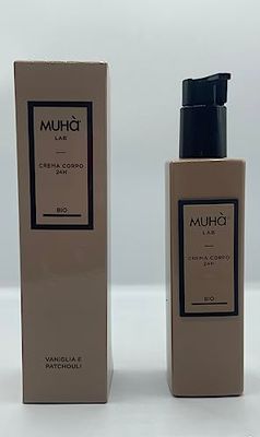 MUHA' | Crema Corpo Bio, Fragranza Ebano e Tè Bianco, Idratante ad Azione Lenitiva, Adatta a Pelli Delicate e Sensibili, Formato da 230ml