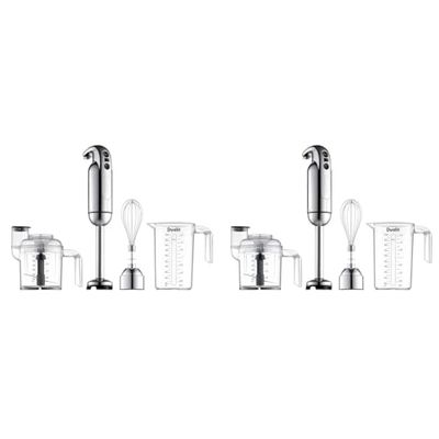 Dualit Hand Blender Set | Handheld Stick Blender With Chopping Bowl, Whisk & 1L Measuring Jug | 700W Polished With Turbo Speed | Perfect For Soup, Smoothies, Puree, Dip, Baby Food & Chopped Vegetables