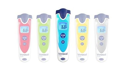 VEROVAL Baby, Termómetro Infrarrojos 3 en 1, Termómetro Digital para Bebés, Ideal para Medir la Fiebre en Casa, Medición Rápida y Precisa de la Temperatura Corporal, sin Contacto, Color Azul