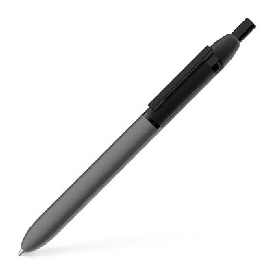 Otto Hutt Bolígrafo D03 de latón y acero antracita y negro Ruthenium, 14 cm, tamaño de mina M, color de escritura azul, 001-18813
