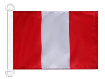 AZ FLAG - Drapeau Pavillon Civil Pérou - 45x30 cm - Pavillon Nautique Marchand Péruvien Spécial Bateau Et Extérieur en Maille Bloquée avec Anneaux Plastiques Intégrés - 30g