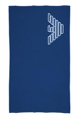 EMPORIO ARMANI Towel Beachwear Asciugamano Mare, Blu Sodalite, Taglia Unica Unisex-Adulto