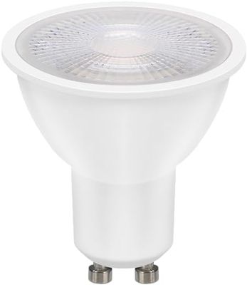 goobay 65377 Lampadina LED GU10 8W / Non dimmerabile / Consumo 8 kWh/1.000 h / Luce bianca calda 3000K / Bianco