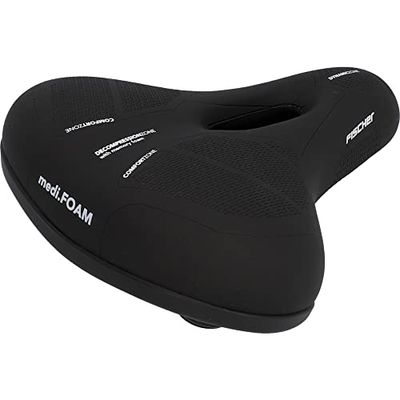 Fischer Memory Foam selim de turismo, unissexo, preto, tamanho único
