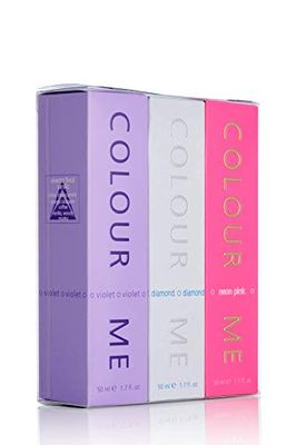 Colour Me Violet/Diamond/Neon Pink - Fragrance for Women - 50ml Eau de Parfum, by Milton-Lloyd