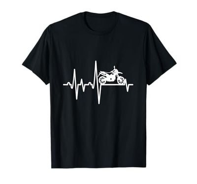 Heartbeat - Camiseta de moto para viaje, enduro y aventura Camiseta