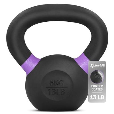 Yes4All EVZU, Pesas Rusas, J. 6kg-Recubrimiento en Polvo, 13.2 Pounds
