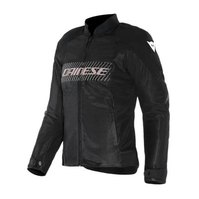 DAINESE Herosphere Air Tex Jacket Wmn, ventilerad och sommar stickad motorcykeljacka, dam, svart/vit/persika, 46