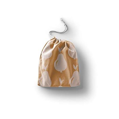 Bonamaison Impreso Algodón Bolsas con Cordón, Bolsa con Cordel para el Hogar y el Almacenamiento de Verduras, Bolso de Compras, Plegable, Ecologica, Reutilizables, Tamaño: 20x30 Cm