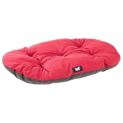 Ferplast Panier Chien Relax, Coussin Chiens Moyen, Panier Chats, Tapis pour chenils et Voitures, Lavable, en Coton avec Rembourrage Doux, 78 x 50 m. Rouge