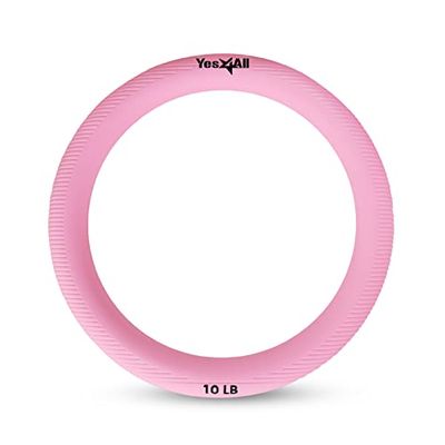 Yes4All Power Ring 4,5 kg, anello di peso, cerchio ponderato, kettlebell per esercizi di yoga, aerobica, fitness a casa, allenamento di base, 10 rosa