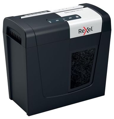 Rexel 2020128 Secure MC3 Whisper-Shred - Destructeur de Documents Coupe Micro Sécurité P5, Capacité 3 Feuilles, Corbeille 10 litres Amovible