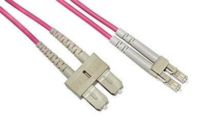 LINK Cavo Fibra Ottica LC A SC MULTIMODE Duplex OM4 50/125 MT.0,5
