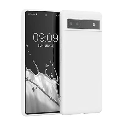 kwmobile telefoonhoesje compatibel met Google Pixel 6a hoesje - Zachte case voor smartphone - Back cover in mat wit