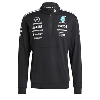 adidas För Män MERCEDES - AMG PETRONAS FORMULA ONE TEAM TEAM 1/4 ZIP MEN 2, black/white, XXL