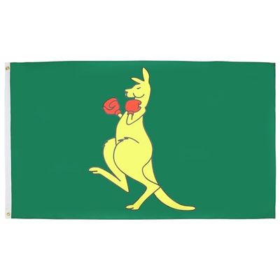 BANDERA de BOXING CANGURO AUSTRALIA 150x90cm - BANDERA AUSTRALIANA - KANGAROO 90 x 150 cm - AZ FLAG