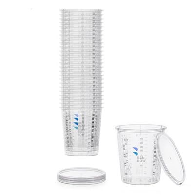 BenBow Tasse à mesurer professionnelle 25x 680ml avec 3x couvercle - graduations multiples - Gobelets gradués Gobelets de mélange pour peinture Gobelets de mesure pour peinture Gobelets de mélange