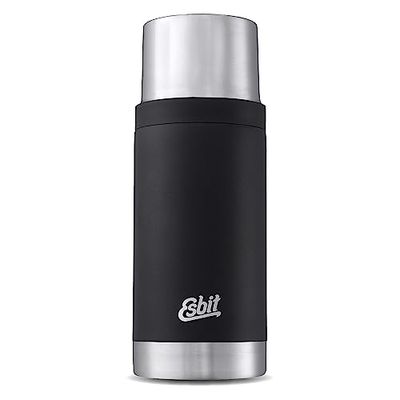 Esbit Vacuum Flask Sculptor, Stainless Steel, BPA-, Black, 500ml, 750ml & 1000ml, for Tea & Coffee, for Travel, Outdoor, Work & Home