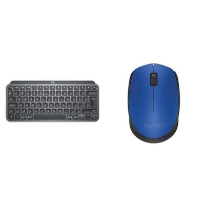 Logitech MX Keys Mini Minimalist Wireless Illuminated Keyboard, Compact, Bluetooth & M171 Wireless Mouse for PC, Mac, Laptop, 2.4 GHz with USB Mini Receiver