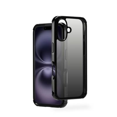 Hama Custodia Extreme Protect per Apple iPhone 16 Plus (con licenza D3O, antiurto, anticaduta e infrangibile, custodia per ricarica induttiva, colore sfumato), nero