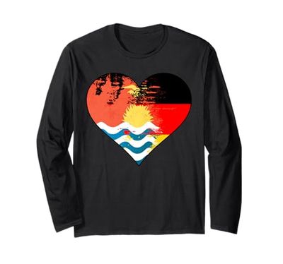 Bandiera patrimonio del cuore tedesco e Kiribati Maglia a Manica