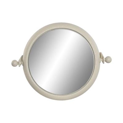ESPEJO METAL 37X13X29 RUGOSO BLANCO