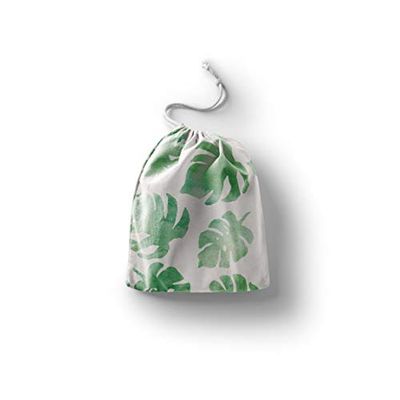 Bonamaison Impreso Algodón Bolsas con Cordón, Bolsa con Cordel para el Hogar y el Almacenamiento de Verduras, Bolso de Compras, Plegable, Ecologica, Reutilizables, Tamaño: 12x15 Cm