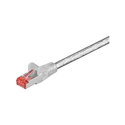 Goobay 95529 CAT 6 Câble de Liaison, S/FTP (PiMF), Transparent, 7.5 m Longueur