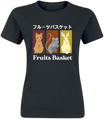 PCMerch Frutta Baksket Maglietta Cat Rabbit Cat (S)