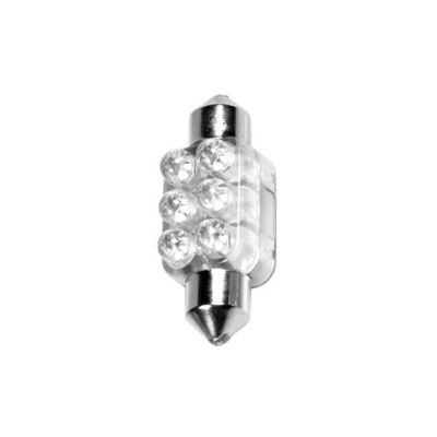 LAMPA - 12V Lampada siluro 8 Led - 13x35 mm - SV8,5-8 - 1 pz - D/Blister - Bianco