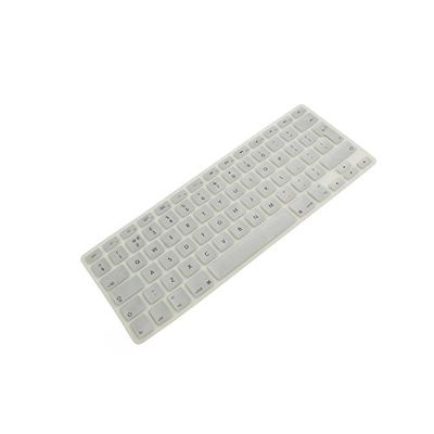 System-S Silicone Keyboard Cover QWERTY English Keyboard Cover Protection Dust Cover for MacBook Pro 13 Inch 15 Inch 17 Inch/iMac/MacBook Air 13 Inch in Silver