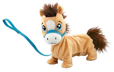 Animagic - Peluche interattivo 23 cm - Dai 2 anni in su - Zucca, il pony - Simpatico animaletto elettronico - Scodinzola e mugola - Morbido da coccolare