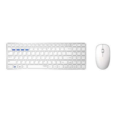 Rapoo 9300M clavier Souris incluse RF sans fil + Bluetooth QWERTZ Allemand Blanc