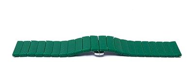 System-S Correa de 20 mm de PC con mariposa hebilla desplegable para reloj inteligente verde, verde Eine Grösse, Clásico, Verde, Eine Grösse, Clásico
