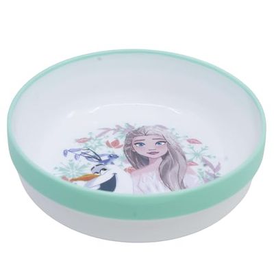 Cuenco infantil reutilizable bicolor con base antideslizante de Frozen