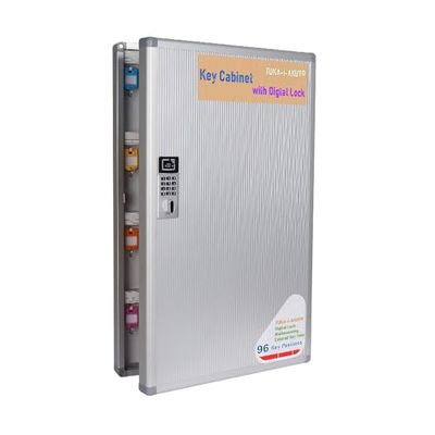 TUKA-i-AKUT Armario de Llaves 96 Llaves, con Cerradura Electrónica y Llavero, Caja de Aluminio para Llaves, Montaje en Pared, Caja de Almacenamiento para Llaves de Aleación de Aluminio, TKD8651-96