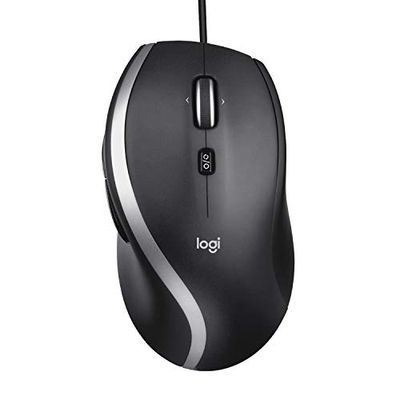 Logitech M500s Mouse con cavo con scorrimento iperveloce avanzato e inclinazione, pulsanti personalizzabili, tracciamento di precisione, regolazione DPI e funzionalità USB plug-and-play - Grigio