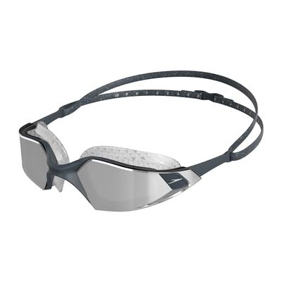 Speedo Unisex Aquapulse Pro Swimming Goggles | Anti-Fog | Anti-Mist | Anti-Leak, Oxid Grey/Silver/Chrome, One Size