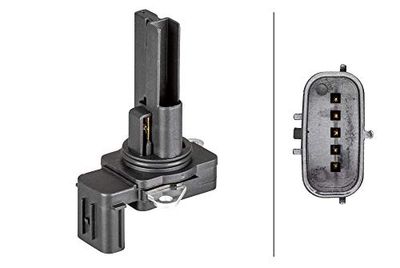 HELLA 8ET 358 095-501 Luftmassesensor - 5-polig - skruvad - med tätning